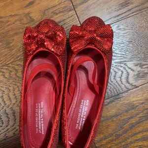 Wizard of Oz Red Sequin Kids Slippers